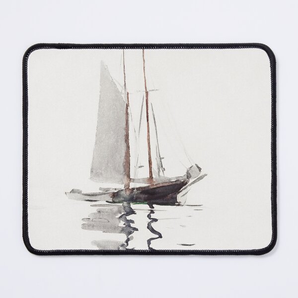 Item preview, Two–masted Schooner with Dory (1894) by Winslow Homer - FIne Art Painting designed and sold by Artevalia.