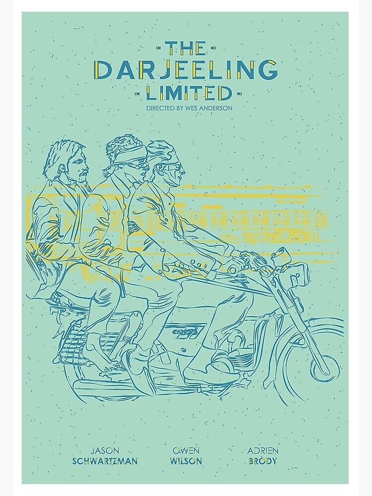 Minimalist The Darjeeling Limited Japanese Movie Poster Poster