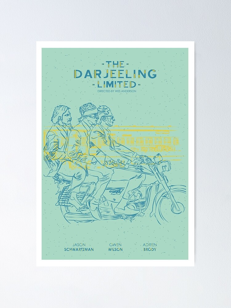 Darjeeling Limited Wall Art  Movie Poster Wes Anderson