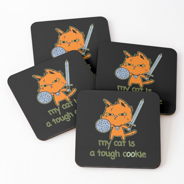 Item preview, My Cat is a Tough Cookie Brave Knight  designed and sold by BeeZBeez.