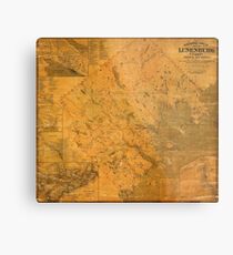 Map of Lunenburg 1864 Metal Print