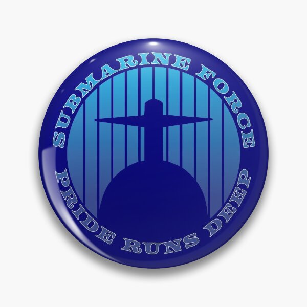 Item preview, Submarine Force Pride Runs Deep Ocean Blue Clear Design designed and sold by MadMando.