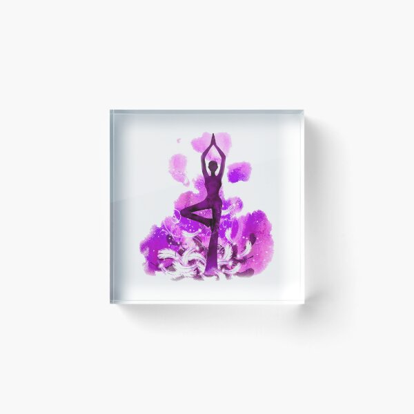 Item preview, The yoga tree pose in purple designed and sold by munaykidisenios.
