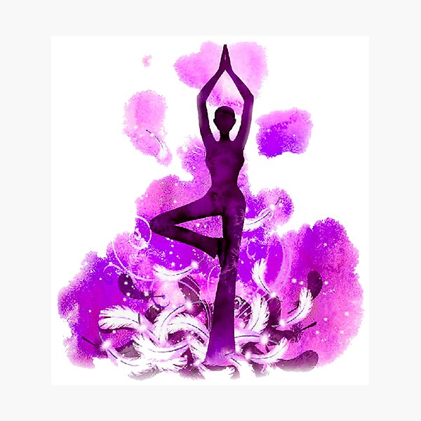 Item preview, The yoga tree pose in purple designed and sold by munaykidisenios.