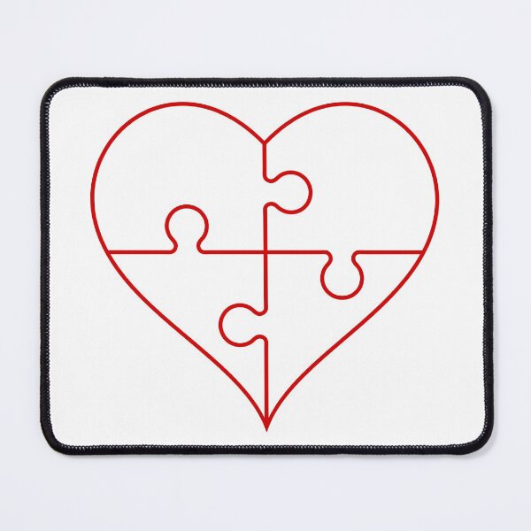 Item preview, White heart in a shape of a puzzle. Love, emotions, missing piece, idea. Healthy heart, medical concept.  designed and sold by TashaVector.