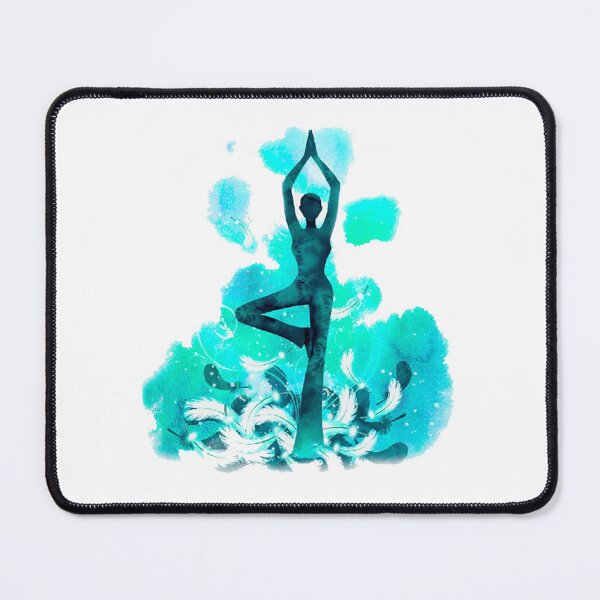 Item preview, The yoga tree pose in turquoise color designed and sold by munaykidisenios.