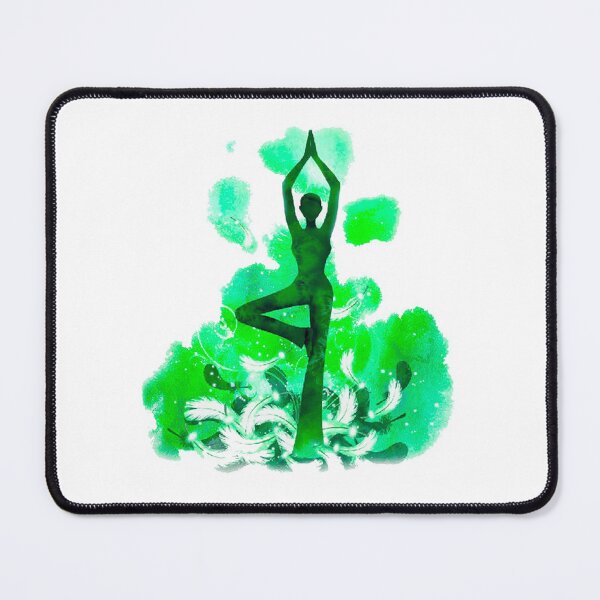Item preview, The yoga tree pose in green color designed and sold by munaykidisenios.