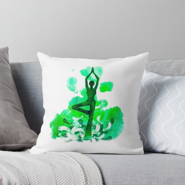 Item preview, The yoga tree pose in green color designed and sold by munaykidisenios.
