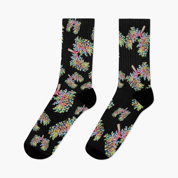 Item preview, Lungs, floral Lungs, cf, cystic fibrosis, colorful flowers, respiratory therapist designed and sold by Collagedream.