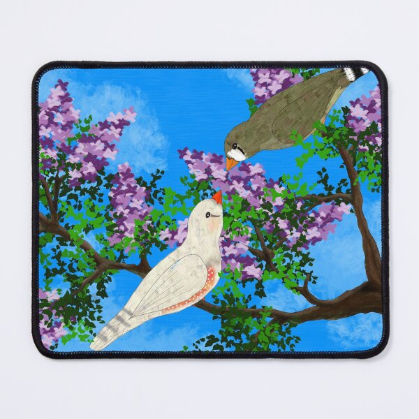 Item preview, Zebra Finch Scene designed and sold by brokenarrowink.