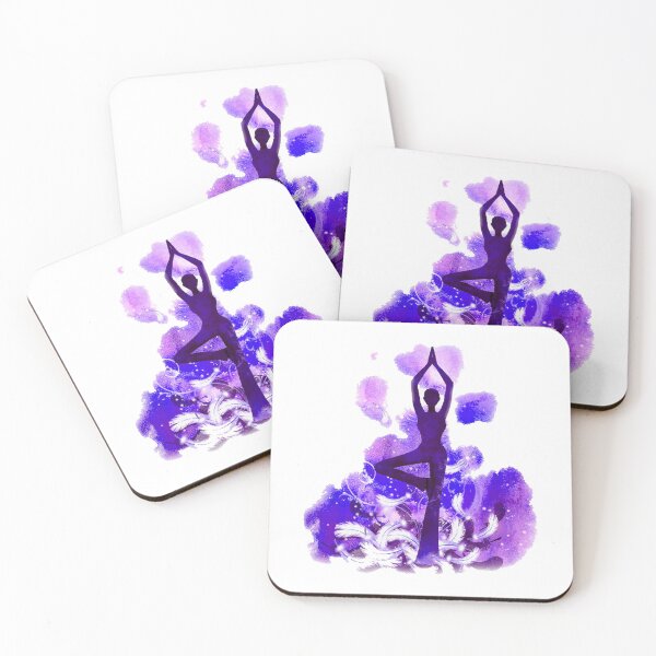 Item preview, The yoga tree pose in violet color designed and sold by munaykidisenios.