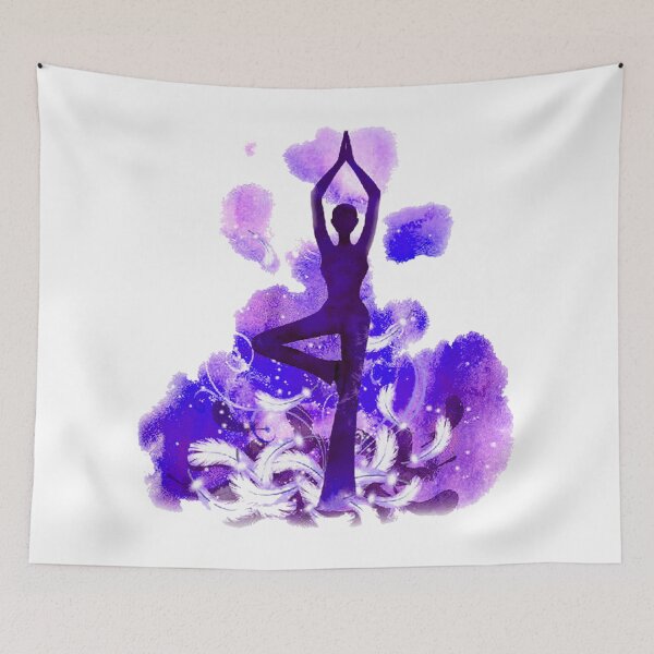 Item preview, The yoga tree pose in violet color designed and sold by munaykidisenios.