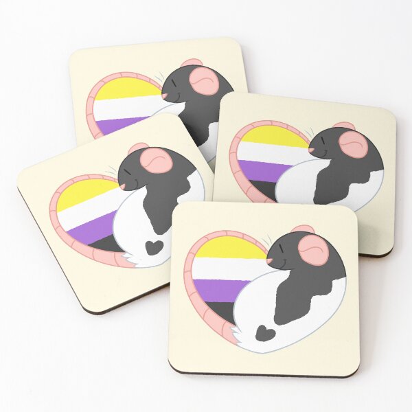 Item preview, Nonbinary Pride Rat designed and sold by Dandyrats.