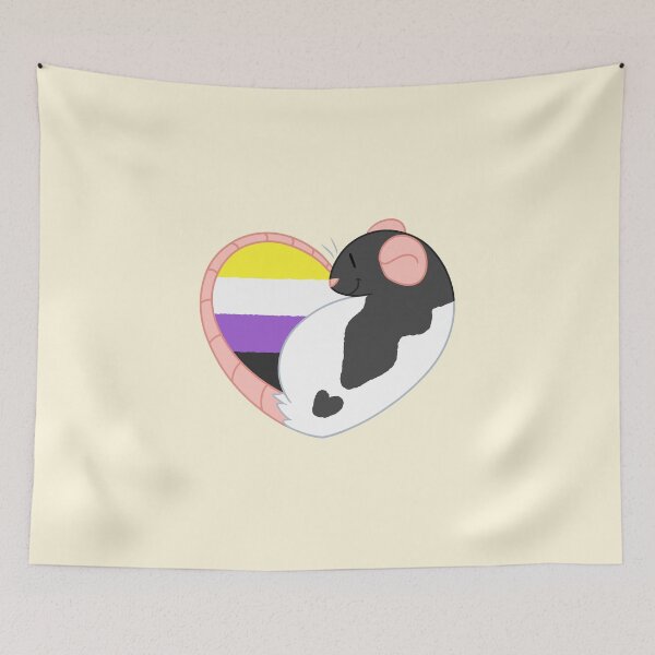 Item preview, Nonbinary Pride Rat designed and sold by Dandyrats.