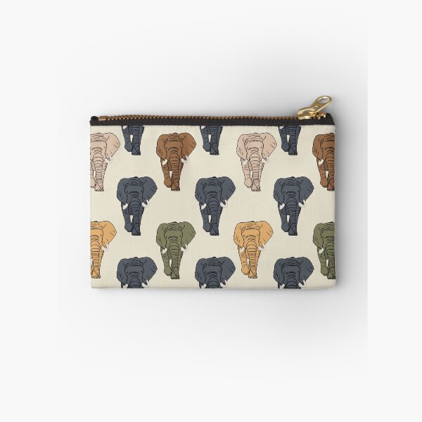 Item preview, Earth Tone Elephants, Blue Dominant  designed and sold by Quick Brown Fox Canada.