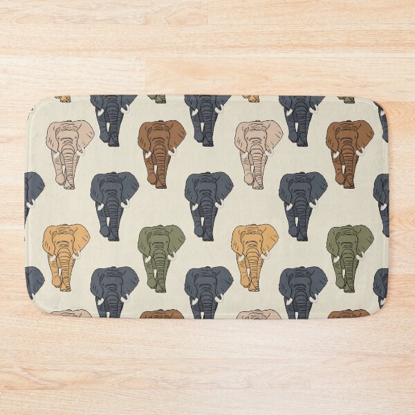 Item preview, Earth Tone Elephants, Blue Dominant  designed and sold by Quick Brown Fox Canada.