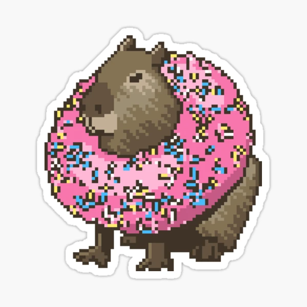 Smol Pixel Capybara Sticker for Sale by TofuPixel