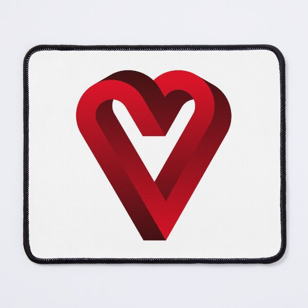 Item preview, Impossible red heart shape. 3D optical illusion. Endless love. designed and sold by TashaVector.