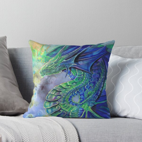 Aperçu de l'œuvre Dragon bleu et vert créée et vendue par Dawn Paws.