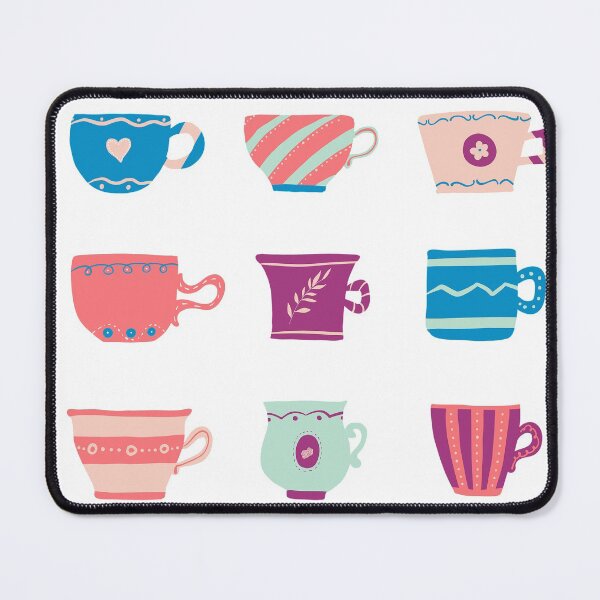 Item preview, Hand drawn Tea cups pattern and illustration designed and sold by SakuraLemonDS.