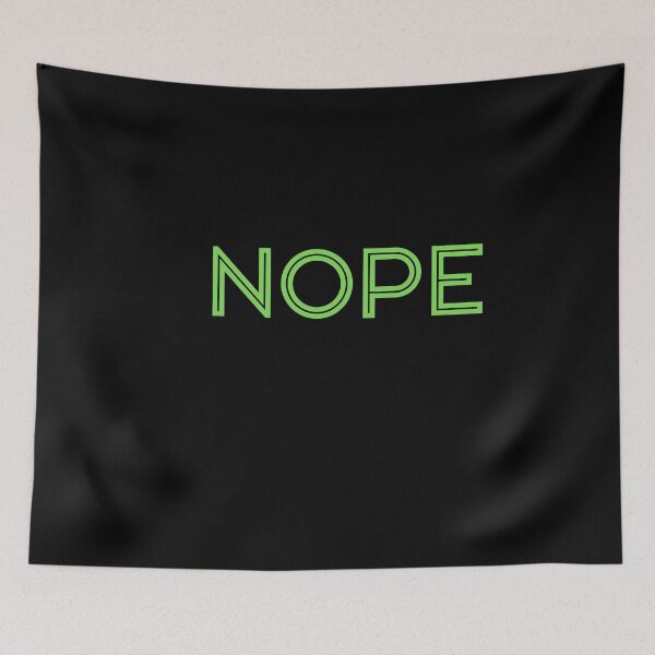 Item preview, Nope (Funny Minimalist) - Green Block designed and sold by SilkenDove.