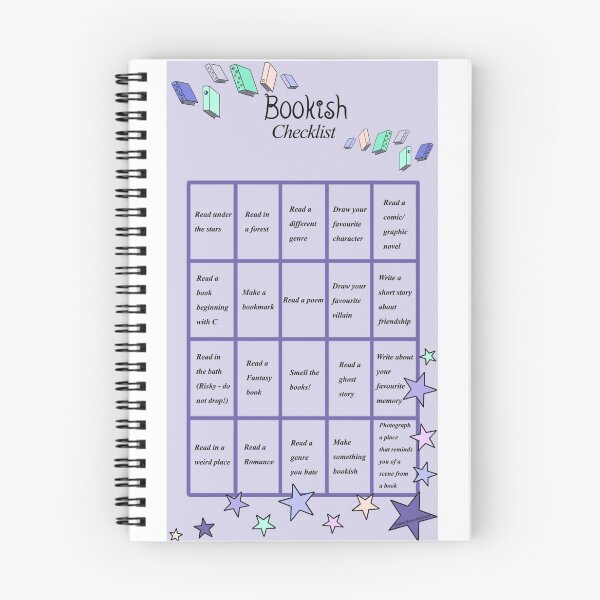 Item preview, Bookish checklist  designed and sold by Dance Beneath The Stars Designs.