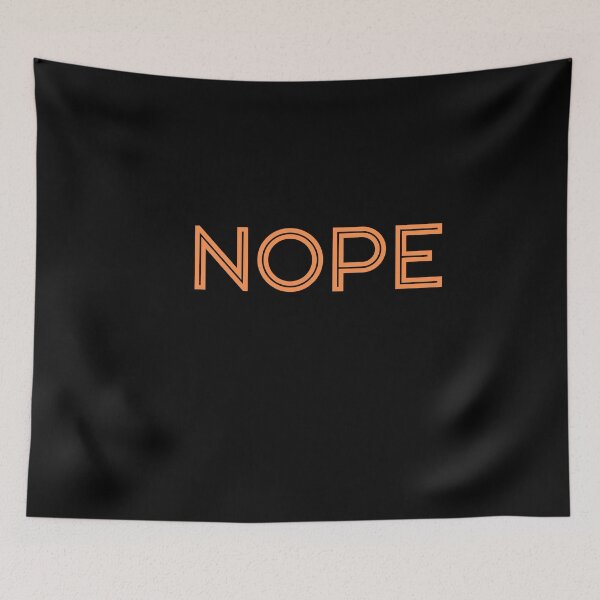 Item preview, Nope (Funny Minimalist) - Orange Block designed and sold by SilkenDove.