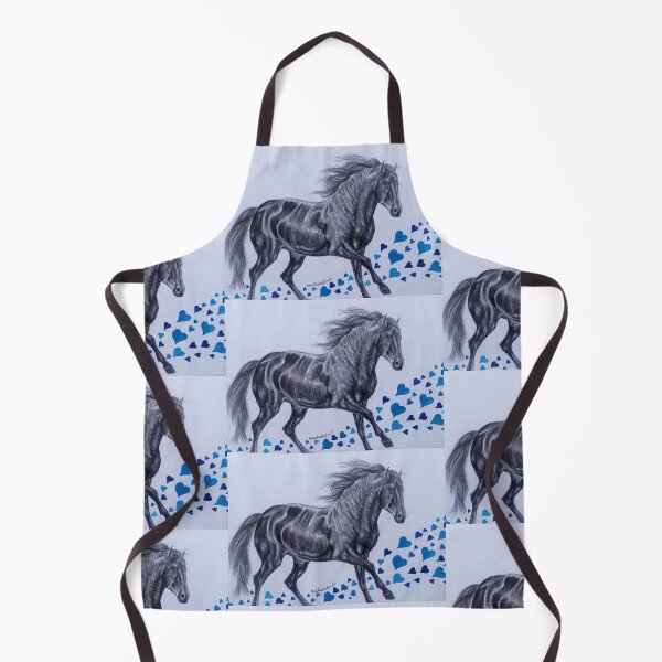 Item preview, Black andalusian horse galloping designed and sold by horseaddicted.