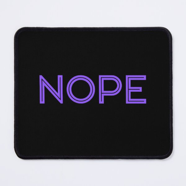 Item preview, Nope (Funny Minimalist) - Purple Block designed and sold by SilkenDove.