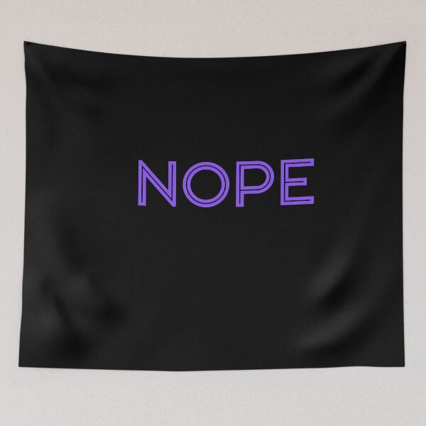 Item preview, Nope (Funny Minimalist) - Purple Block designed and sold by SilkenDove.