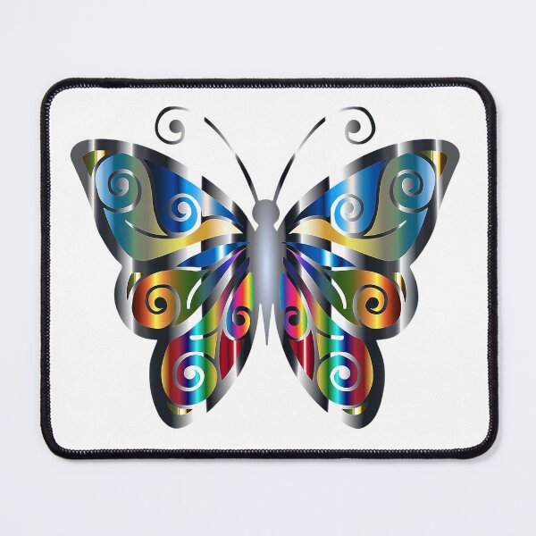 Item preview, Rainbow butterfly graphic, pride, silver and rainbow butterfly designed and sold by Nostrathomas66.