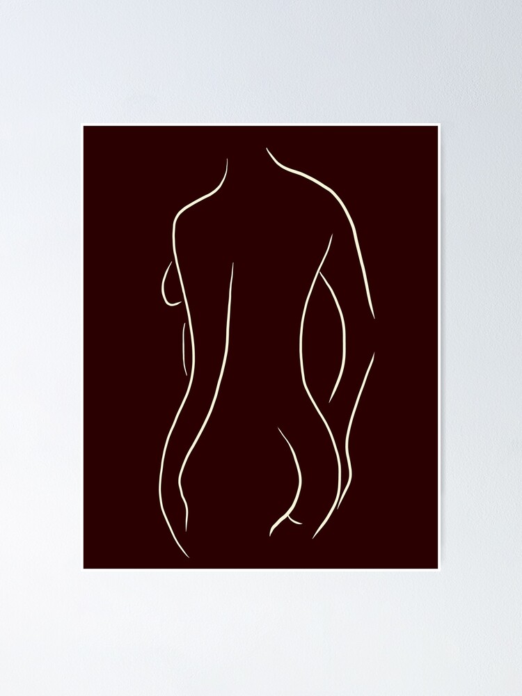 Line Art Female Body Minimalist Line Drawing Poster For Sale By Helentoddart Redbubble 4933