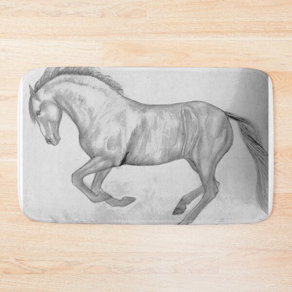 Item preview, Graphite andalusian stallion galloping designed and sold by horseaddicted.