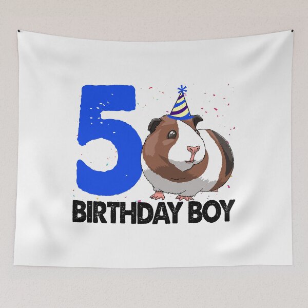 Item preview, Birthday Boy 5 Guinea Pig designed and sold by Bendthetrend.