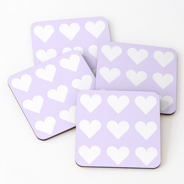 Item preview, Large WHITE & LILAC LOVE HEARTS designed and sold by RachelMacht.