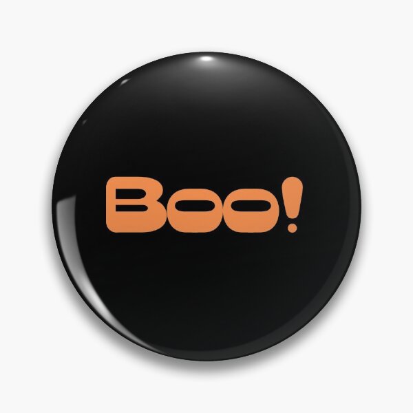 Item preview, Boo! (Funny Minimalist) - Orange Round designed and sold by SilkenDove.