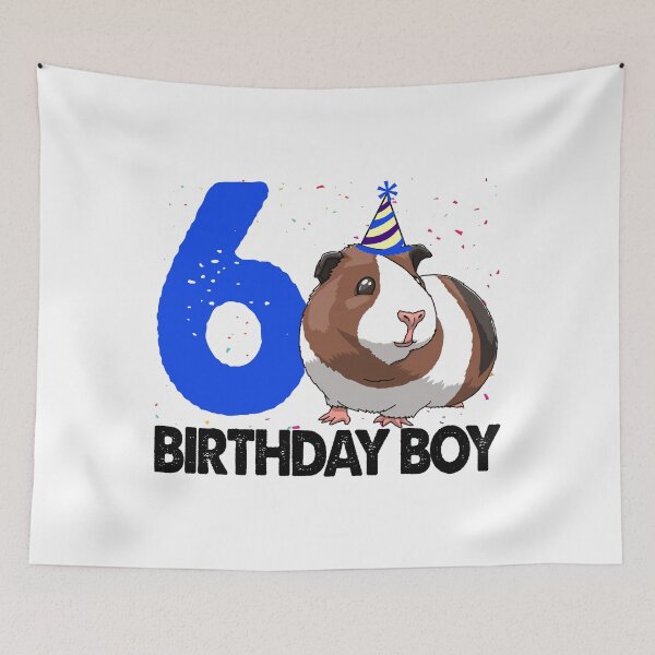 Item preview, Birthday Boy 6 Guinea Pig designed and sold by Bendthetrend.