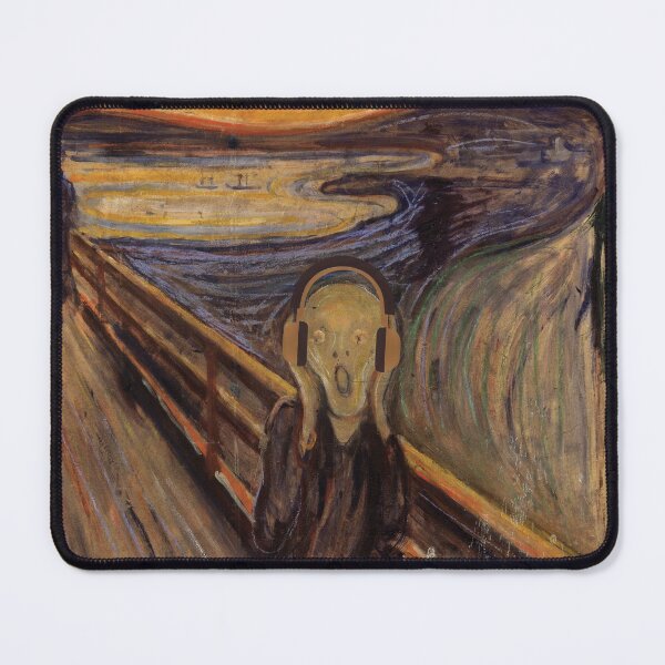 Item preview, Screaming with Headphones | The Scream Parody designed and sold by DanLopesMerch.