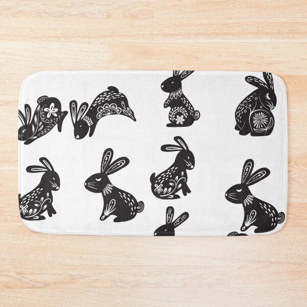 Item preview, Black and white bunny designed and sold by Seoul26.