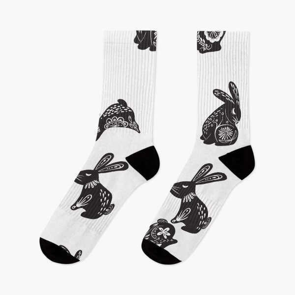 Item preview, Black and white bunny designed and sold by Seoul26.