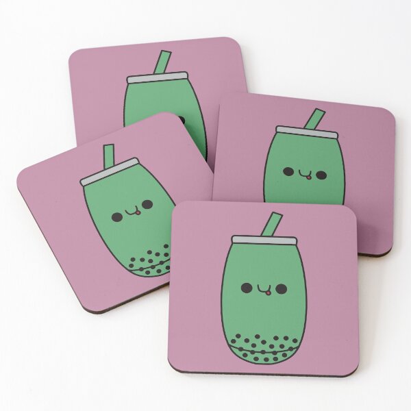 Item preview, Cute Matcha Bubble Tea - Kawaii Boba Tea designed and sold by KawaiiByDice.