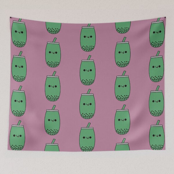 Item preview, Cute Matcha Bubble Tea - Kawaii Boba Tea designed and sold by KawaiiByDice.