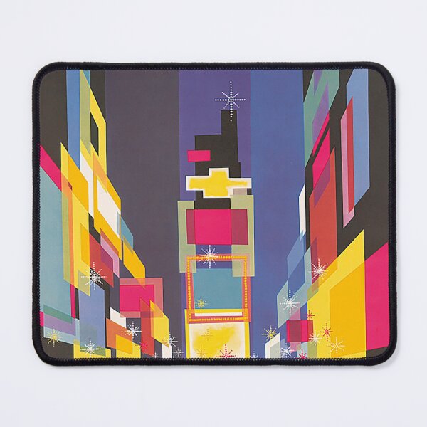 Item preview, New York poster, Fly TWA, vintage poster, colorful New York, geometric Times Square designed and sold by Nostrathomas66.