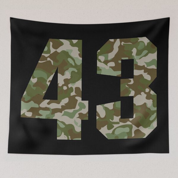 Item preview, Army Camo Number Forty-three Veteran Lucky Number 43 designed and sold by Urosek.