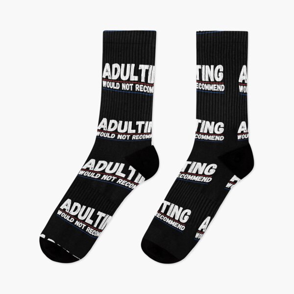 Item preview, Adulting Would Not Recommend designed and sold by Imaginative Expressions⭐️ ⭐️ ⭐️ ⭐️ ⭐️.