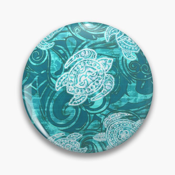 Item preview, Ocean Blue Abstract Turtle Love designed and sold by sunnthreads.