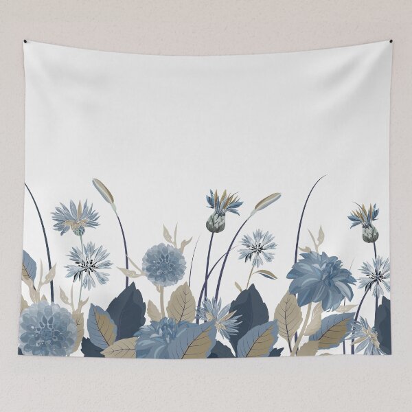 Item preview, Blue Cornflowers, Dahlias, Thistles designed and sold by GeeHanz.