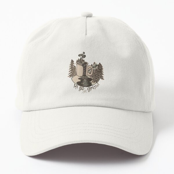Rise and Grind coffee waterfall Dad Hat