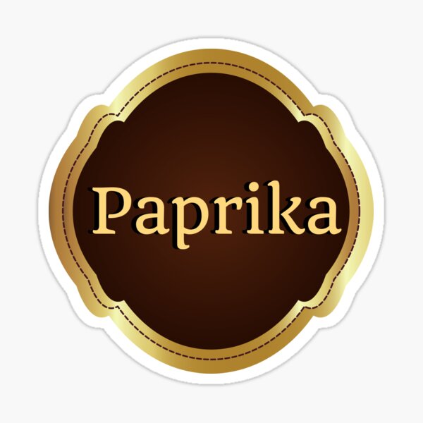 " Paprika Luxury Label" Sticker for Sale by GoodThingsOnly Redbubble