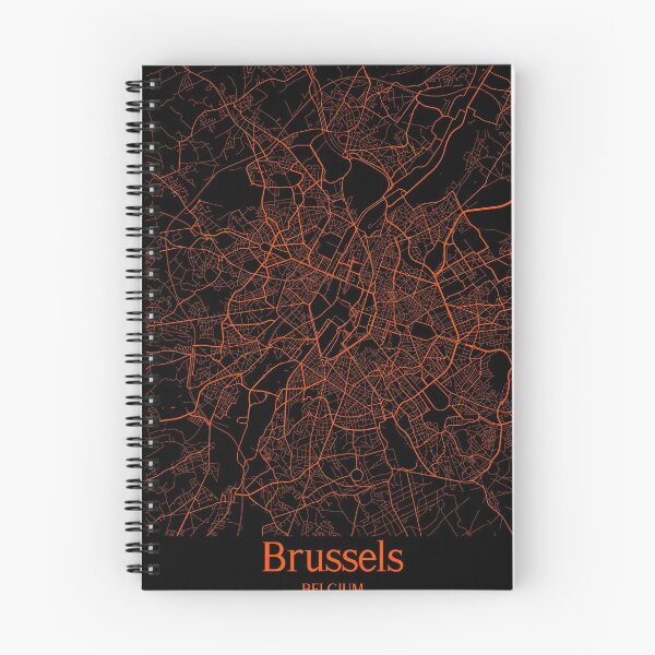 Item preview, Brussels City Map Black Orange designed and sold by Ermland-LabeL.